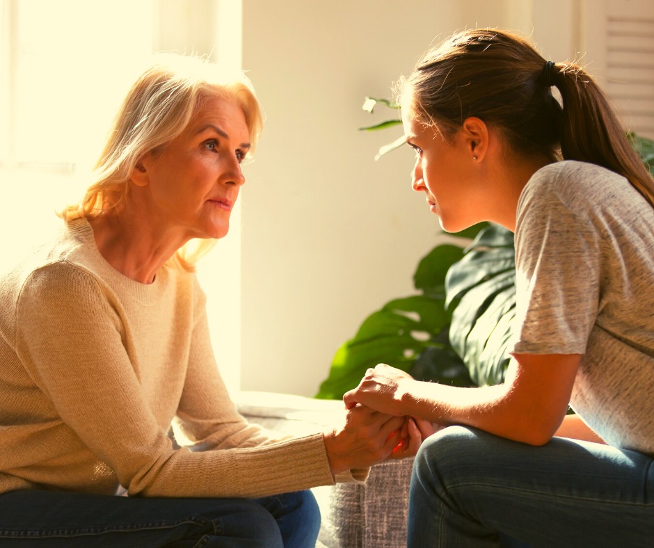 illustration of two women practicing the art of listening well